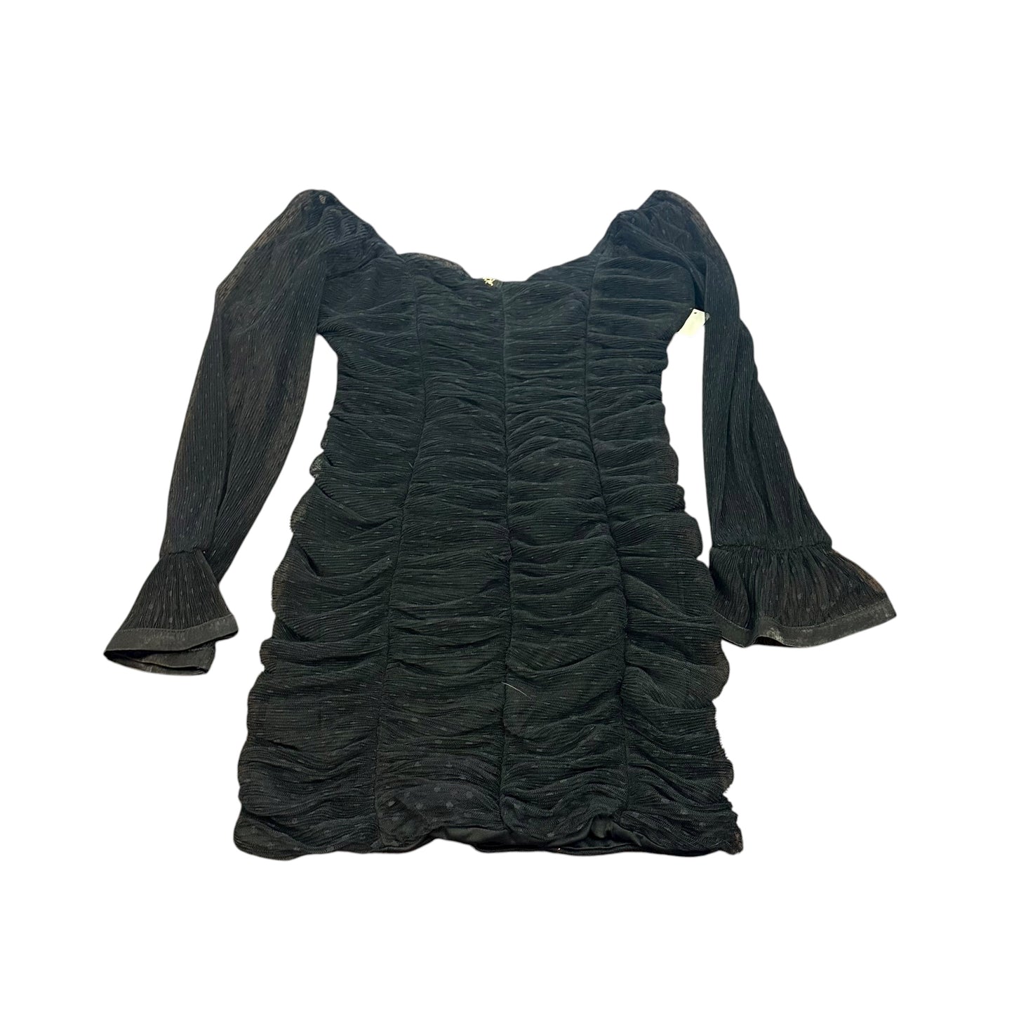 HAUTE MONDE BLACK ROUCH DRESS 143 LARGE