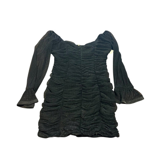 HAUTE MONDE BLACK ROUCH DRESS 143 LARGE