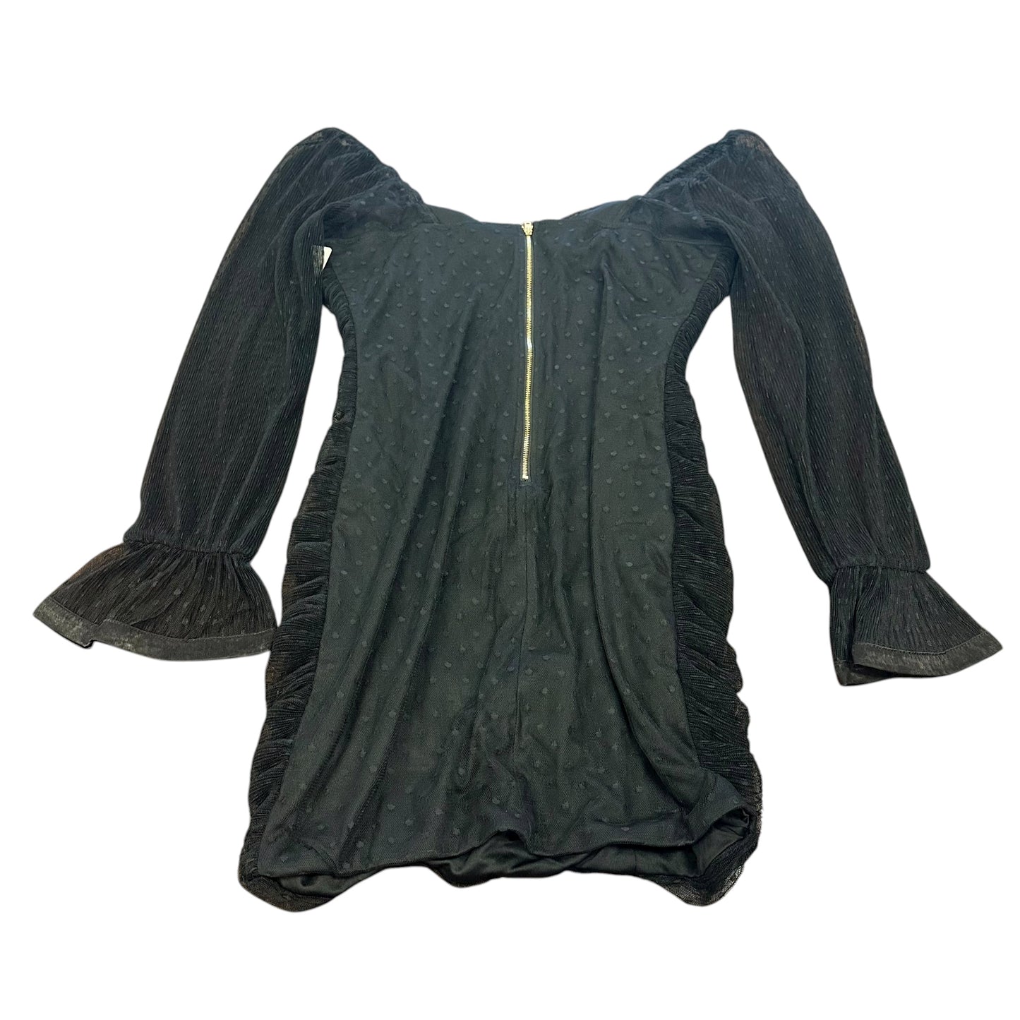 HAUTE MONDE BLACK ROUCH DRESS 143 LARGE