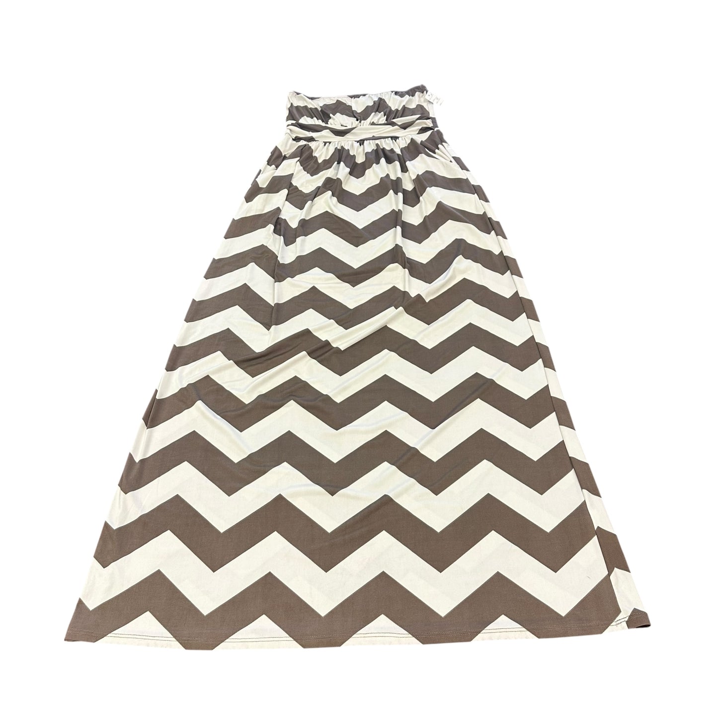 FASHIONOMICS CHEVRON STRAPLESS MAXI DRESS 100 LARGE