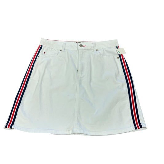EV1 WHITE DENIM SKIRT 149 Sz 10