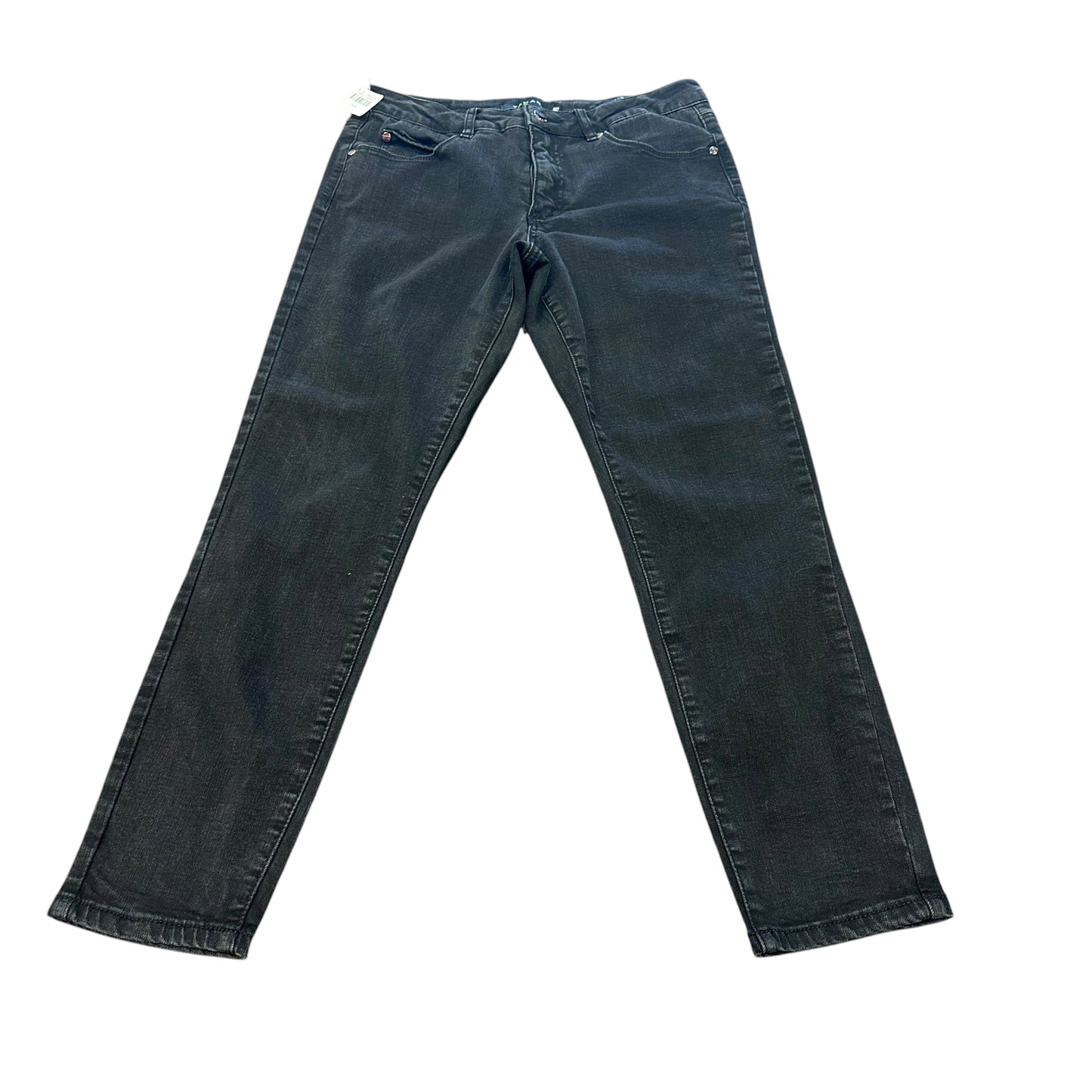 TAHARI BLACK CHLOE FIT SOLUTION SKINNY JEANS 84 SZ 10/30