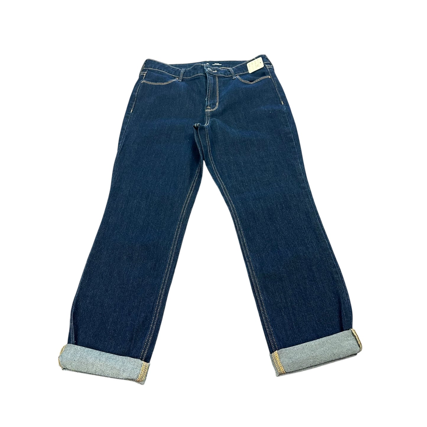 OLD NAVY HIGH RISE WOW STRAIGHT BLUE JEANS 39 Sz 10 SHORT