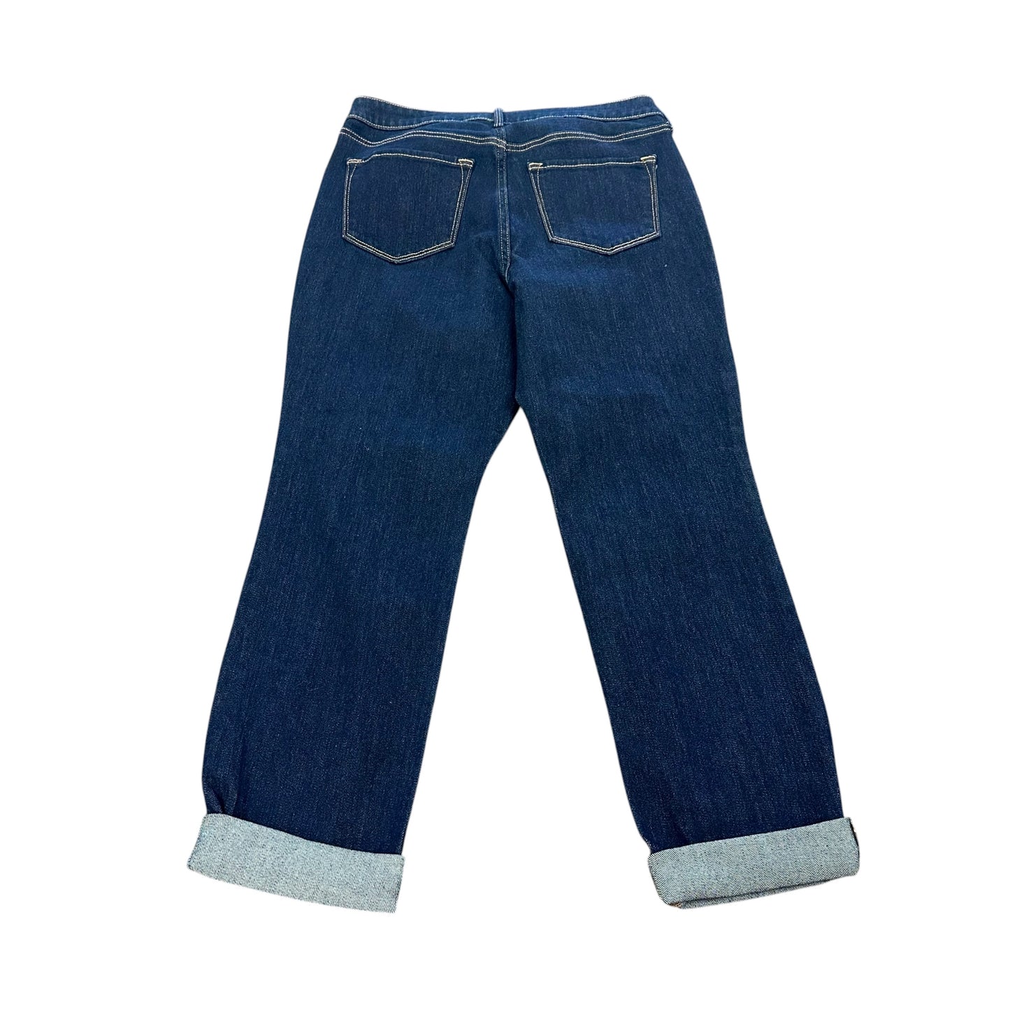 OLD NAVY HIGH RISE WOW STRAIGHT BLUE JEANS 39 Sz 10 SHORT