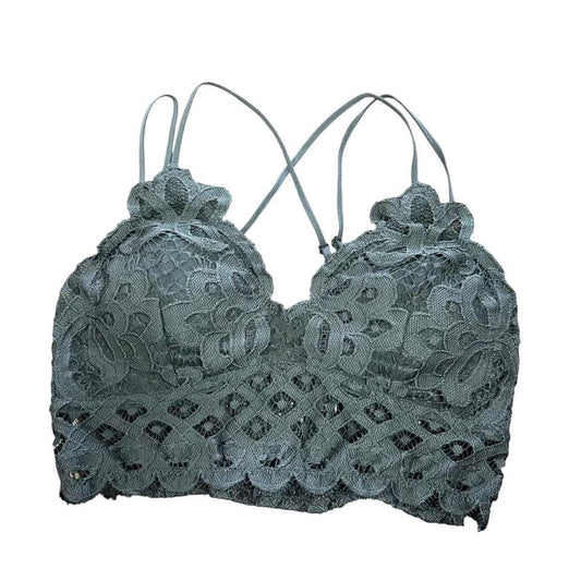 WISHLIST GRAY BRALETTE 122 NWOT LARGE