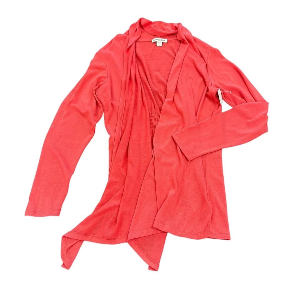 COLDWATER CREEK CORAL KNIT CARDIGAN 217  LARGE