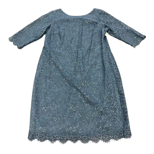 CALVIN KLEIN BLUE SILVER LACE DRESS 217  Sz 14W