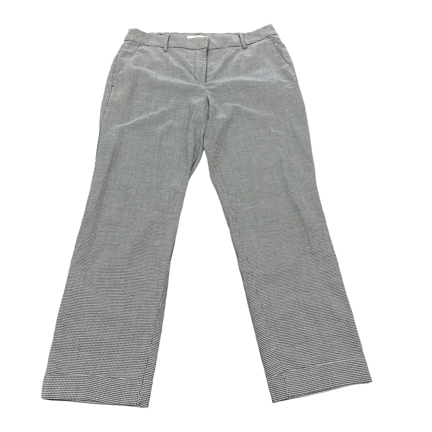 LOFT BLACK WHITE HOUNDSTOOTH MARISSA TROUSERS 198 Sz 10