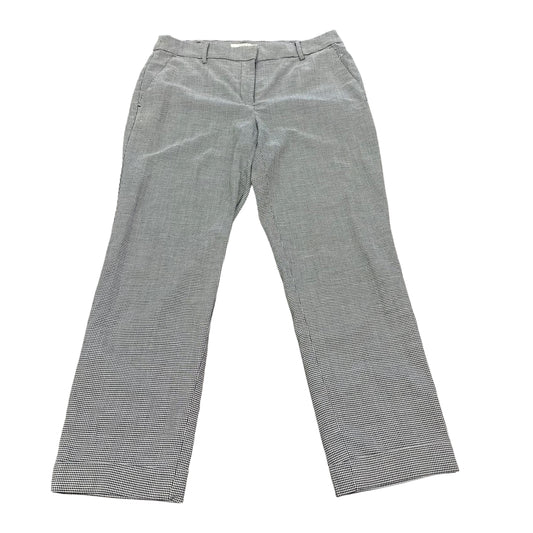 LOFT BLACK WHITE HOUNDSTOOTH MARISSA TROUSERS 198 Sz 10