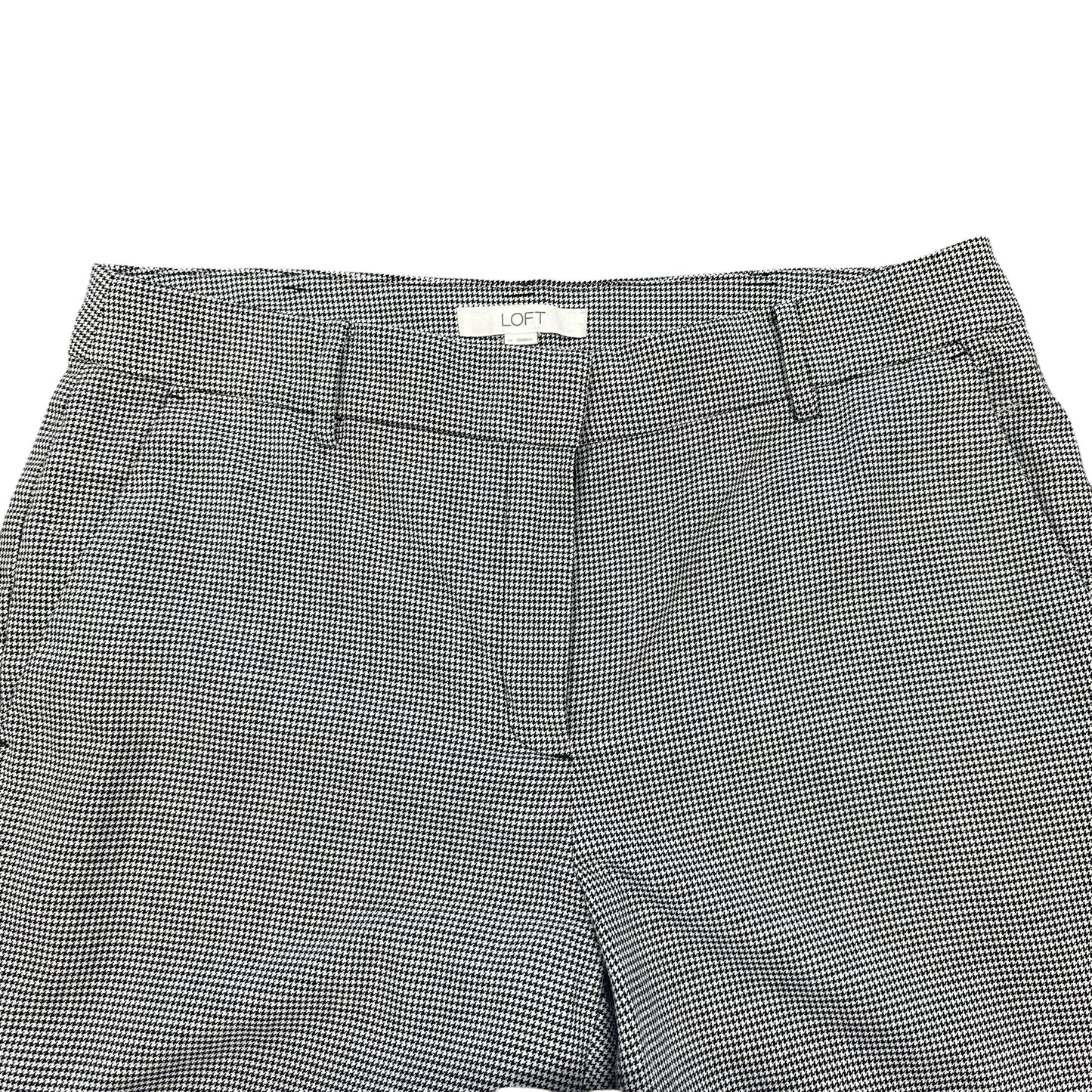 LOFT BLACK WHITE HOUNDSTOOTH MARISSA TROUSERS 198 Sz 10