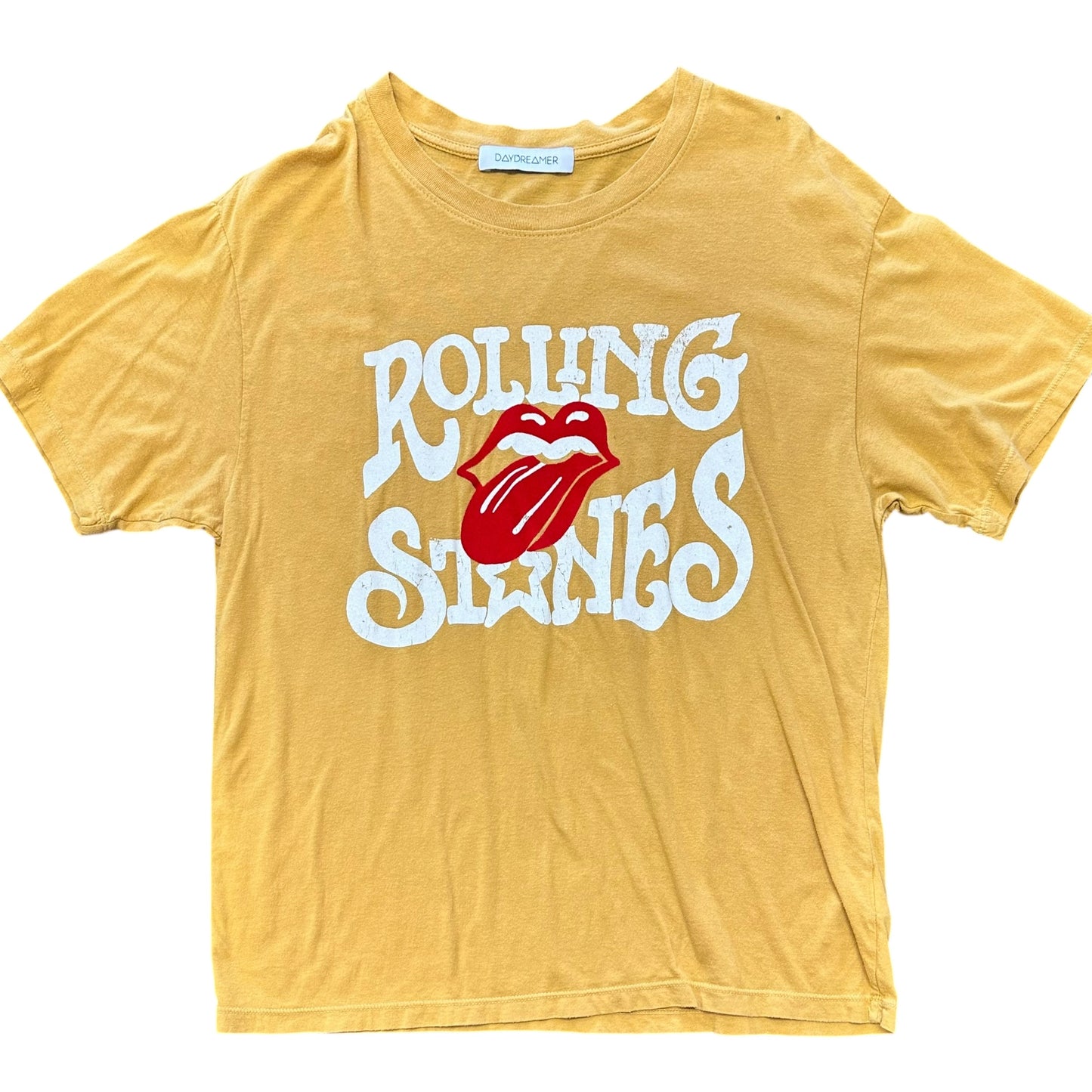 ROLLING STONES DAYDREAMER YELLOW T-SHIRT *PILING 100 SMALL