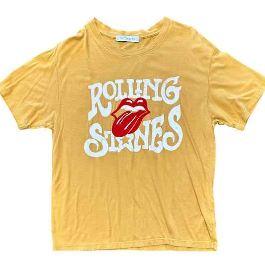 ROLLING STONES DAYDREAMER YELLOW T-SHIRT *PILING 100 SMALL