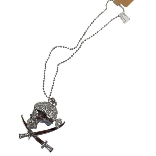 SILVER RHINESTONE PIRATE NECKLACE NWT $44.50 200