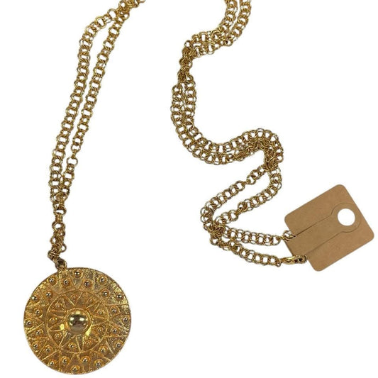 GOLD CHAIN LARGE PENDANT NECKLACE 200