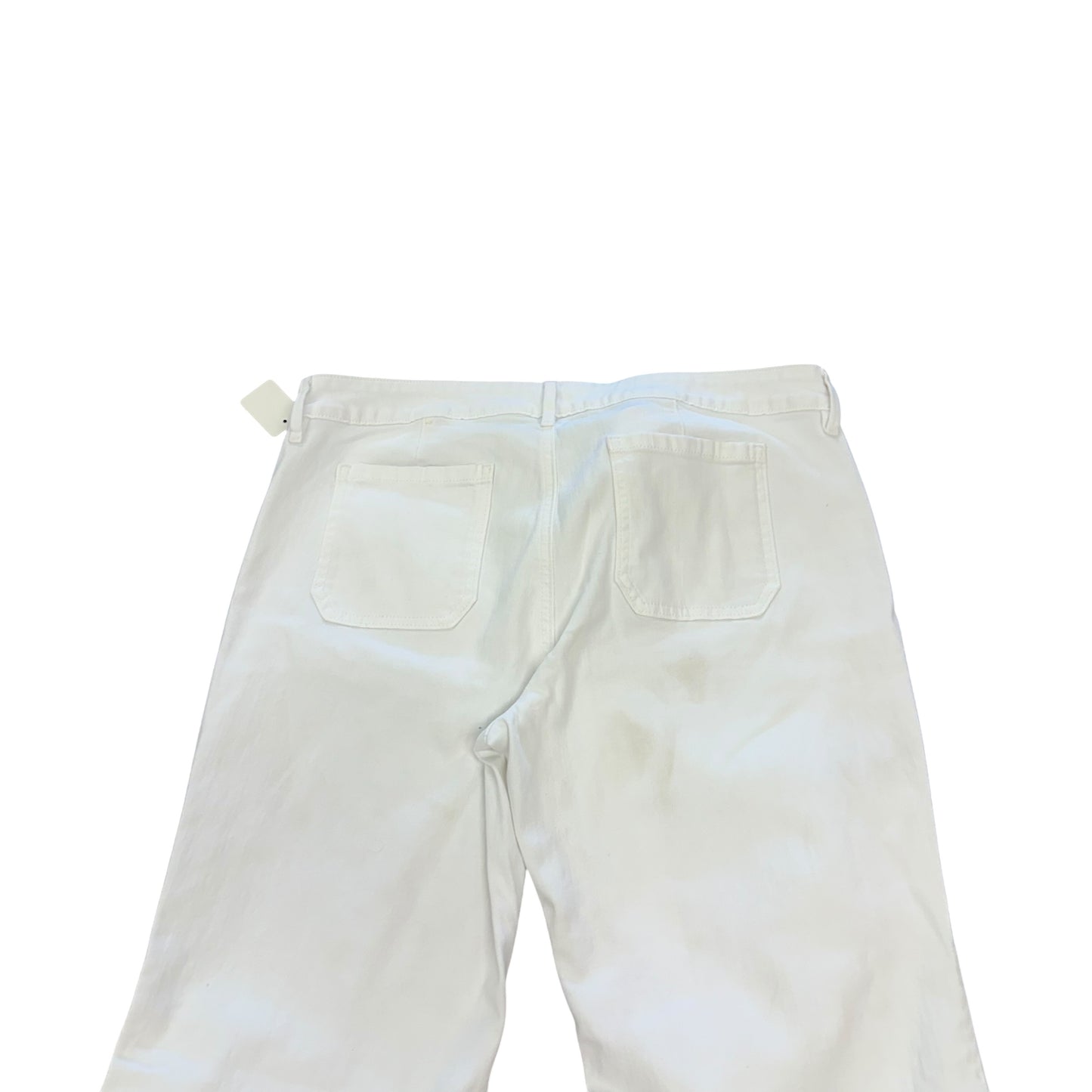 LOFT MID RISE WHITE WIDE LEG JEANS 8 Sz 14