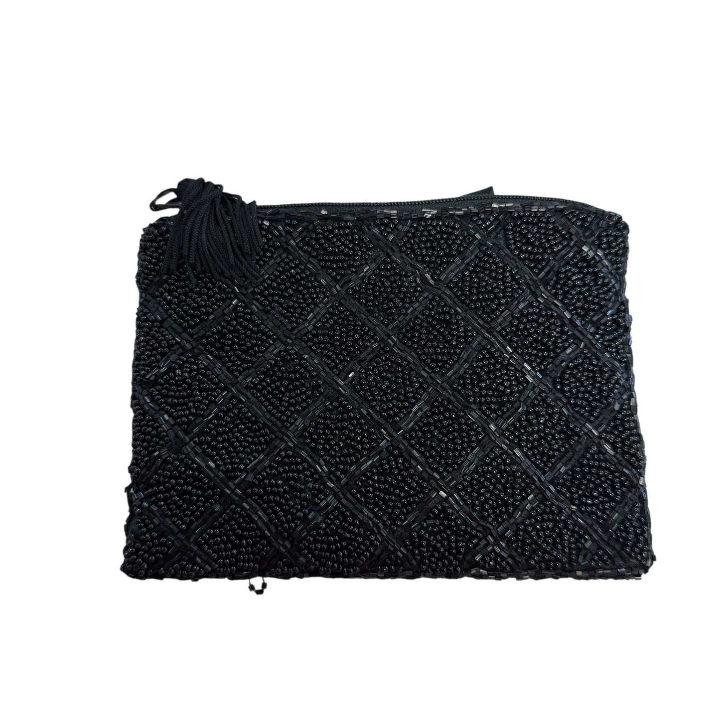 LANCOME BLACK BEADED COIN PURSE 249