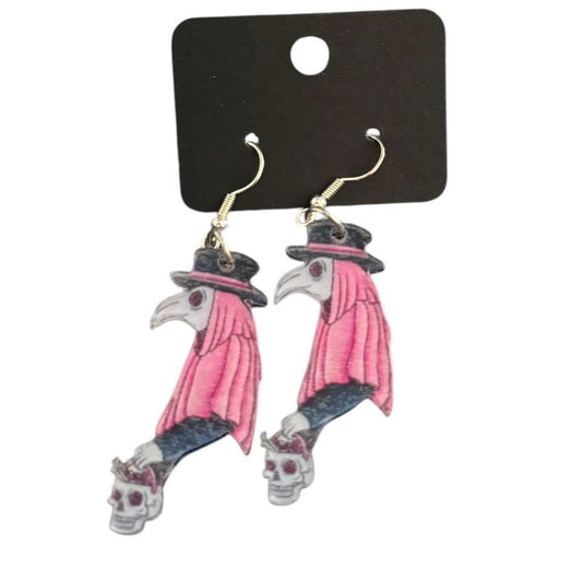 HALLOWEEN PINK CREATURE EARRINGS