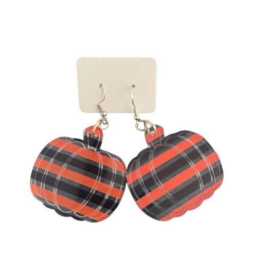 STRIPED PUMPKIN EARRINGS