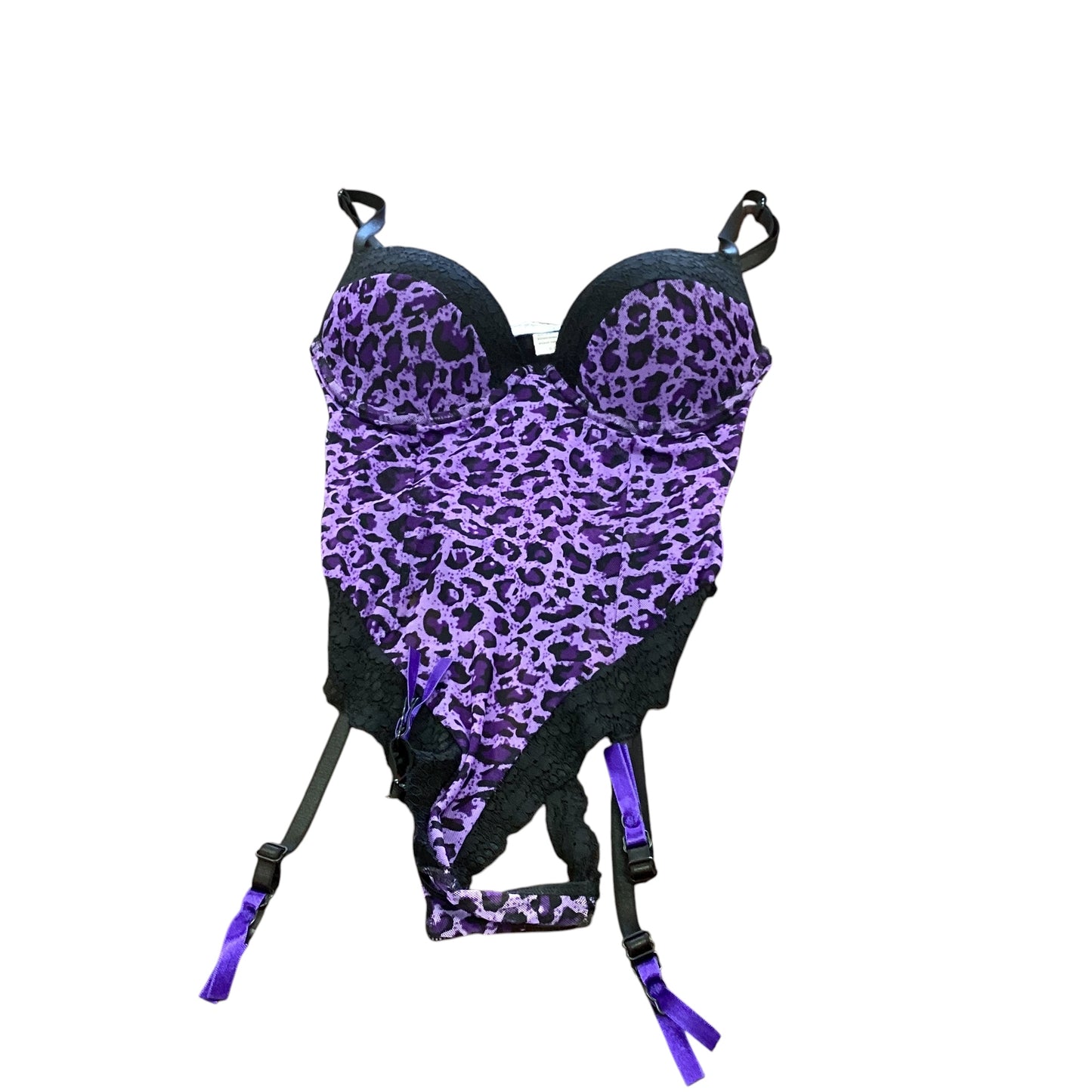 ESCANTE PURPLE ANIMAL PRINT LINGERIE 158 SMALL