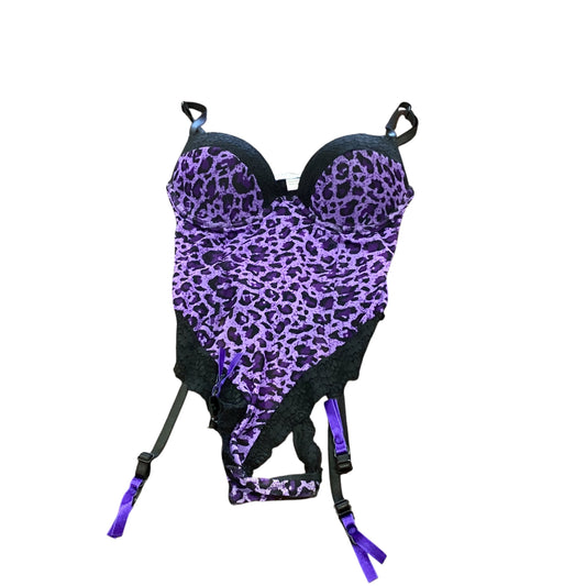 ESCANTE PURPLE ANIMAL PRINT LINGERIE 158 SMALL