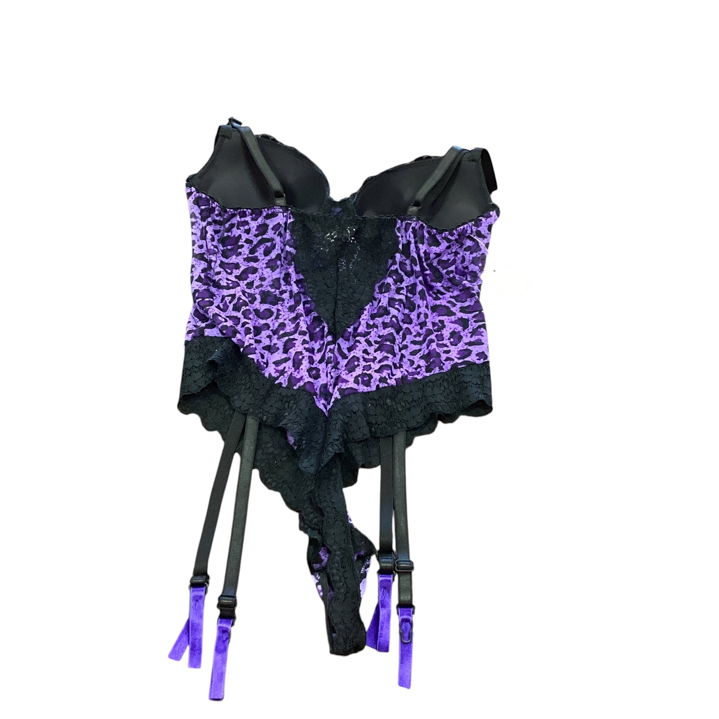 ESCANTE PURPLE ANIMAL PRINT LINGERIE 158 SMALL