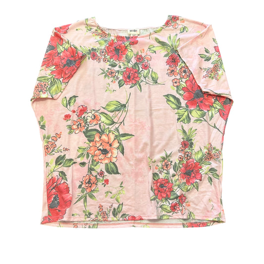 BIBI PINK FLORAL BLOUSE 244 LARGE