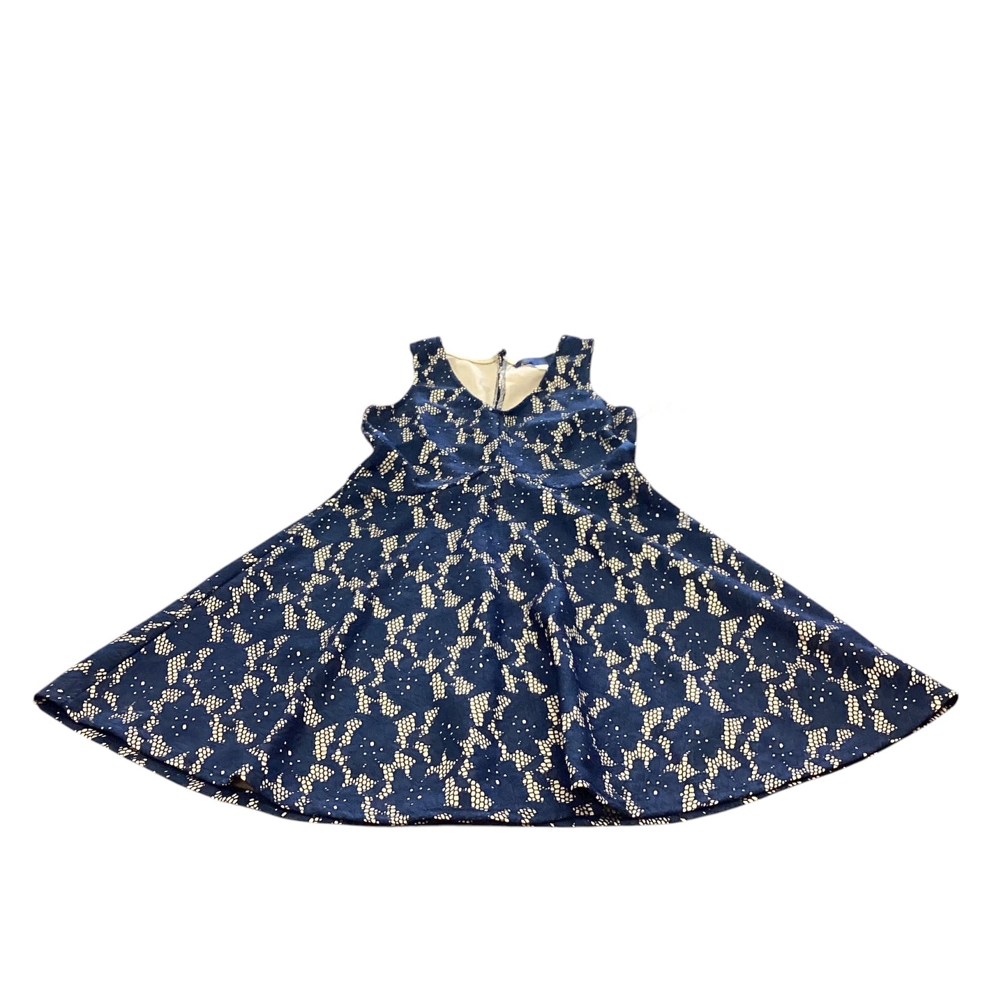 BLUE RAIN NAVY LACE FIT FLARE DRESS 238 SMALL