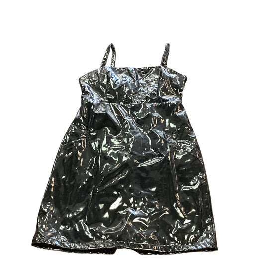 TCEC BLACK PATENT LEATHER MINI DRESS 158 SMALL