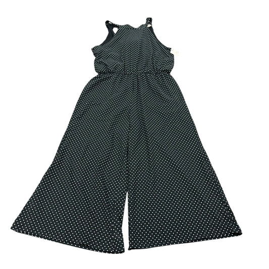 ROLLA COSTA BLACK WHITE POLKA DOT CROPPED JUMPSUIT 84 MEDIUM