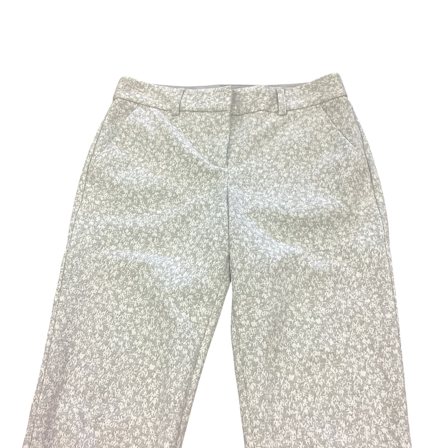 EXPRESS COLUMNIST BARLEY BOOT MIDRISE GRAY WHITE PANTS 166 Sz 0L