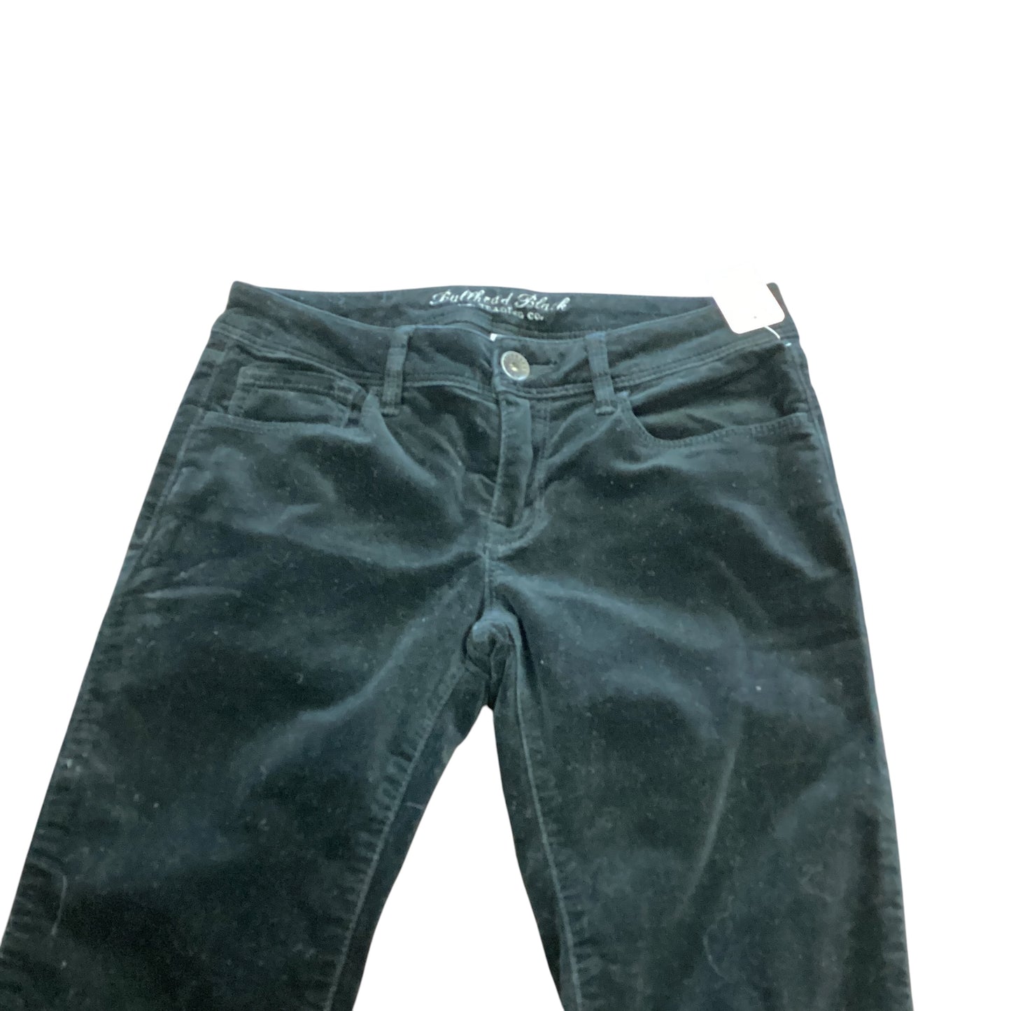 BULLHEAD BLACK CRUSHED VELVET SKINNEST PANTS 84 Sz 5