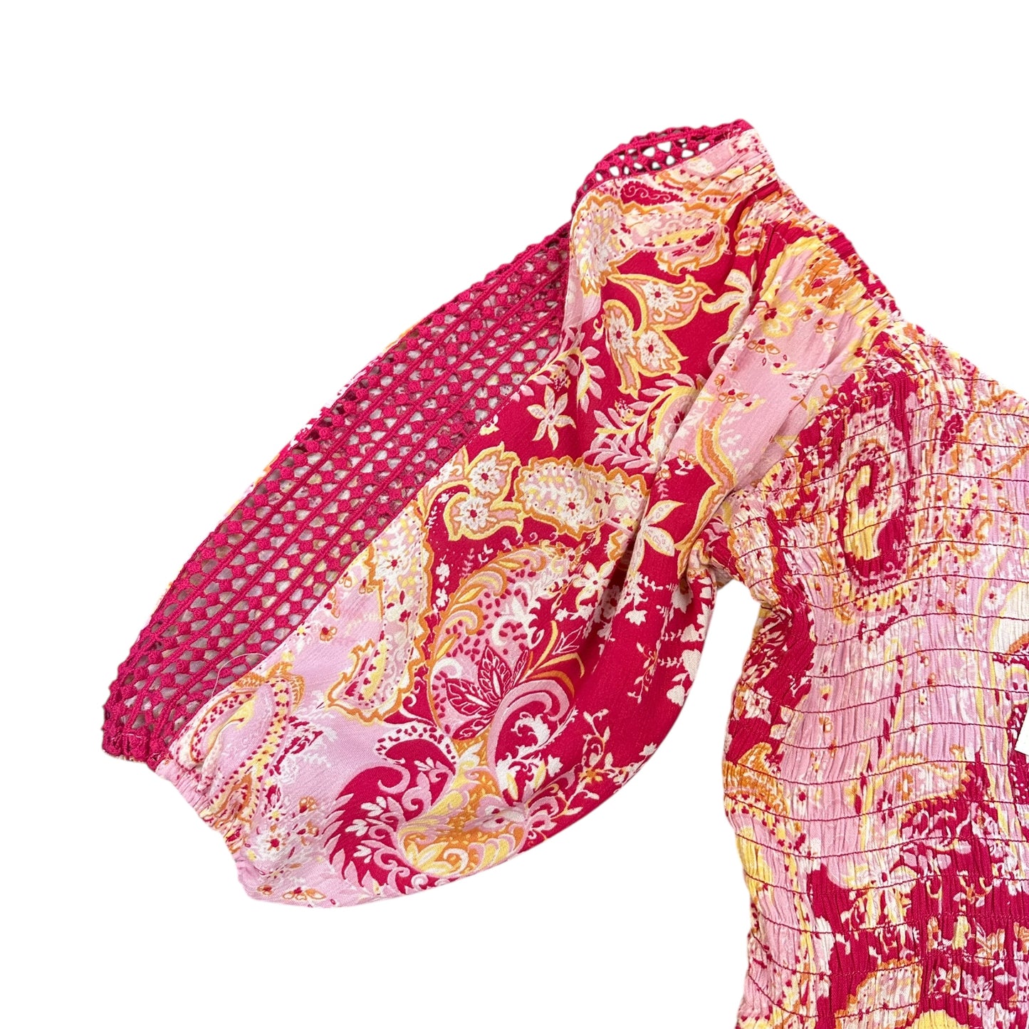 STYLISH NATURE PINK SMOCKED MAXI DRESS 125 NWT MEDIUM