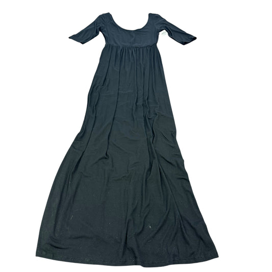 BLACK MAXI SHORT SLEEVE DRESS 143 MEDIUM