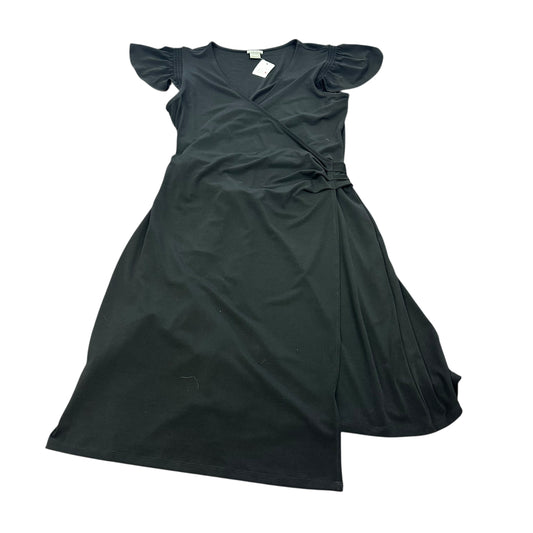 ANN TAYLOR BLACK FAUX WRAP DRESS 6 SZ 10