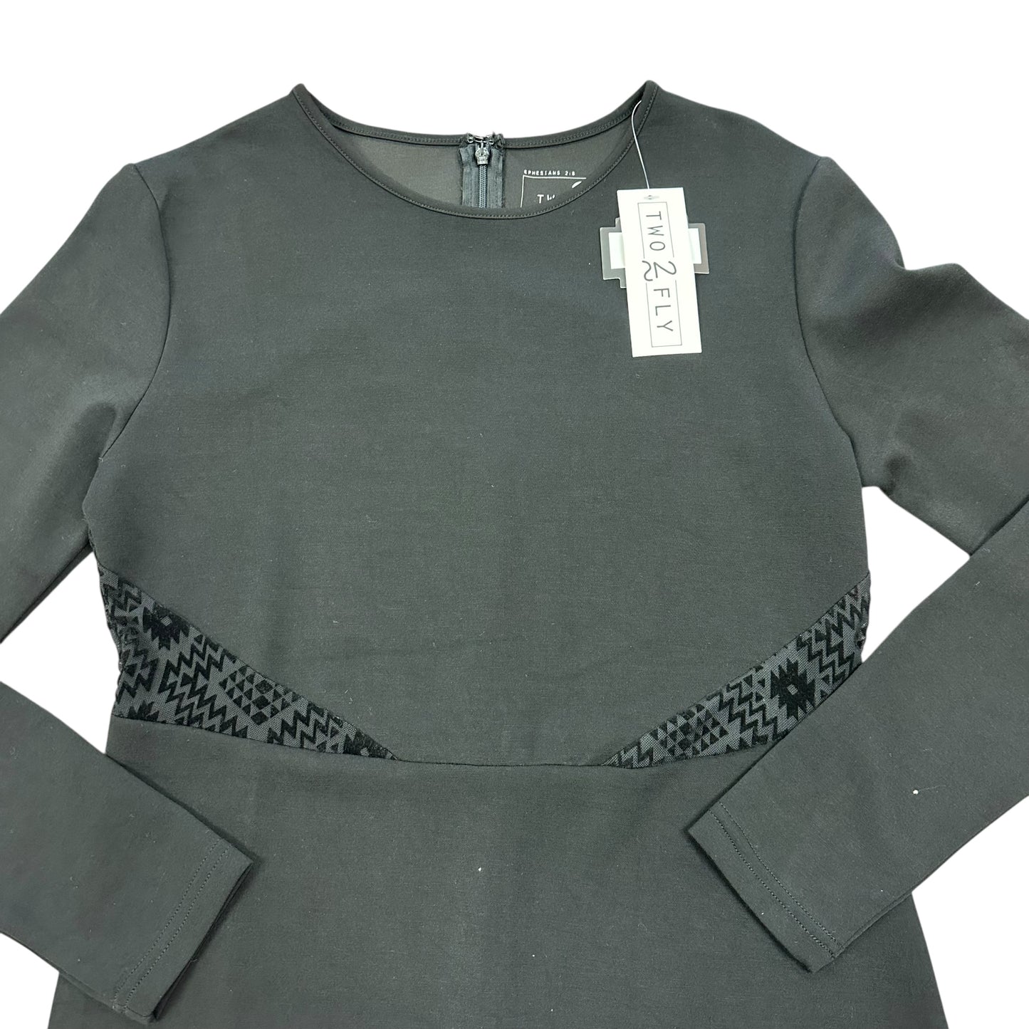 TWO 2 FLY BLACK LONG SLEEVE DRESS 84 NWT MEDIUM