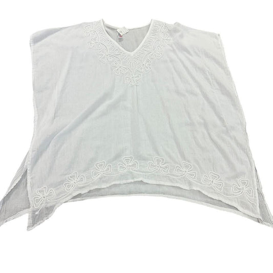 INDIA BOUTIQUE WHITE TUNIC TOP 216  LARGE