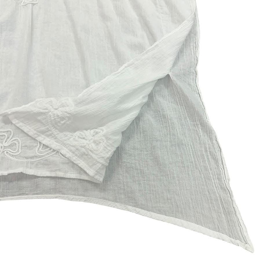 INDIA BOUTIQUE WHITE TUNIC TOP 216  LARGE