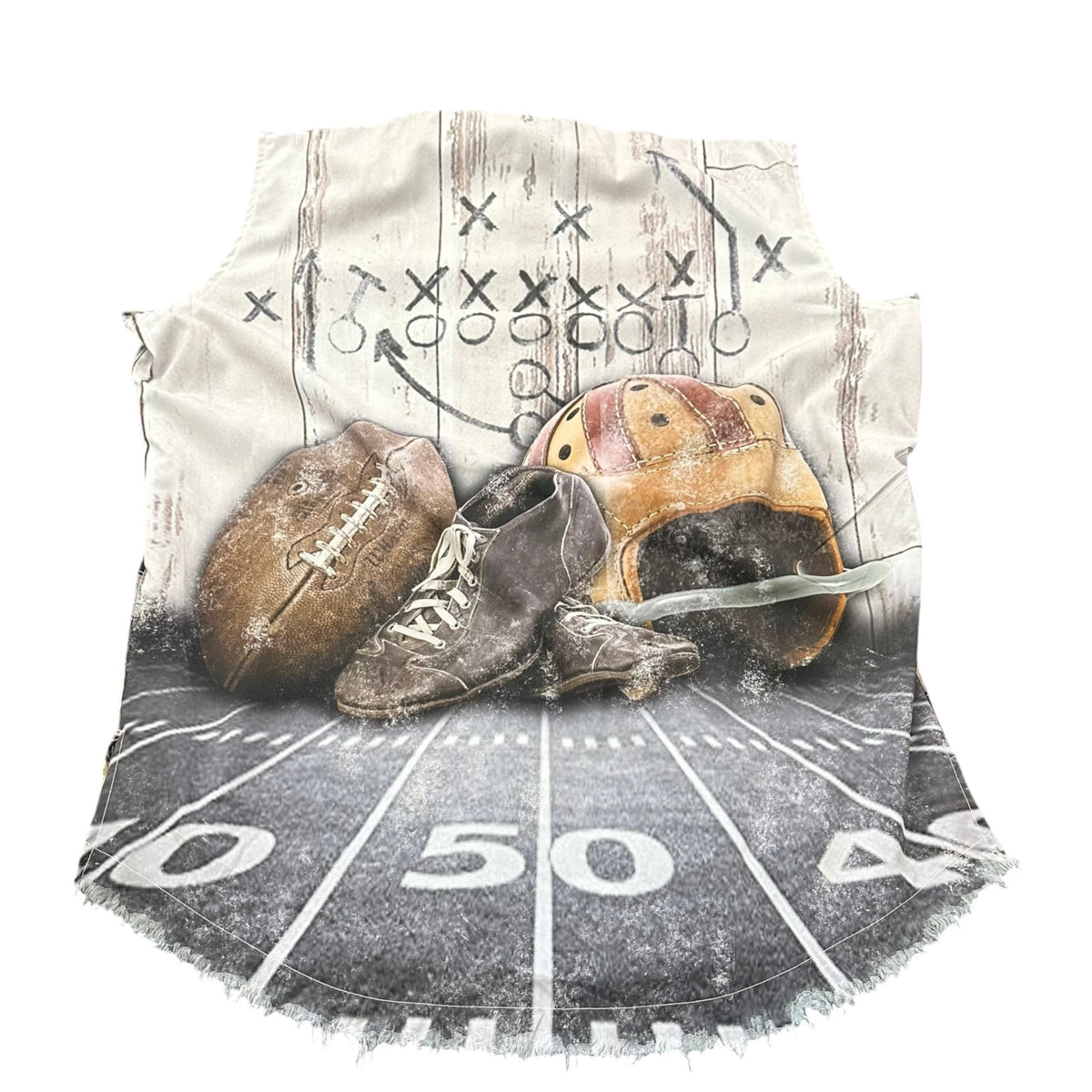 ONE24 RAGS VINTAGE FOOTBALL FLANNEL BUTTON UP 100 XL