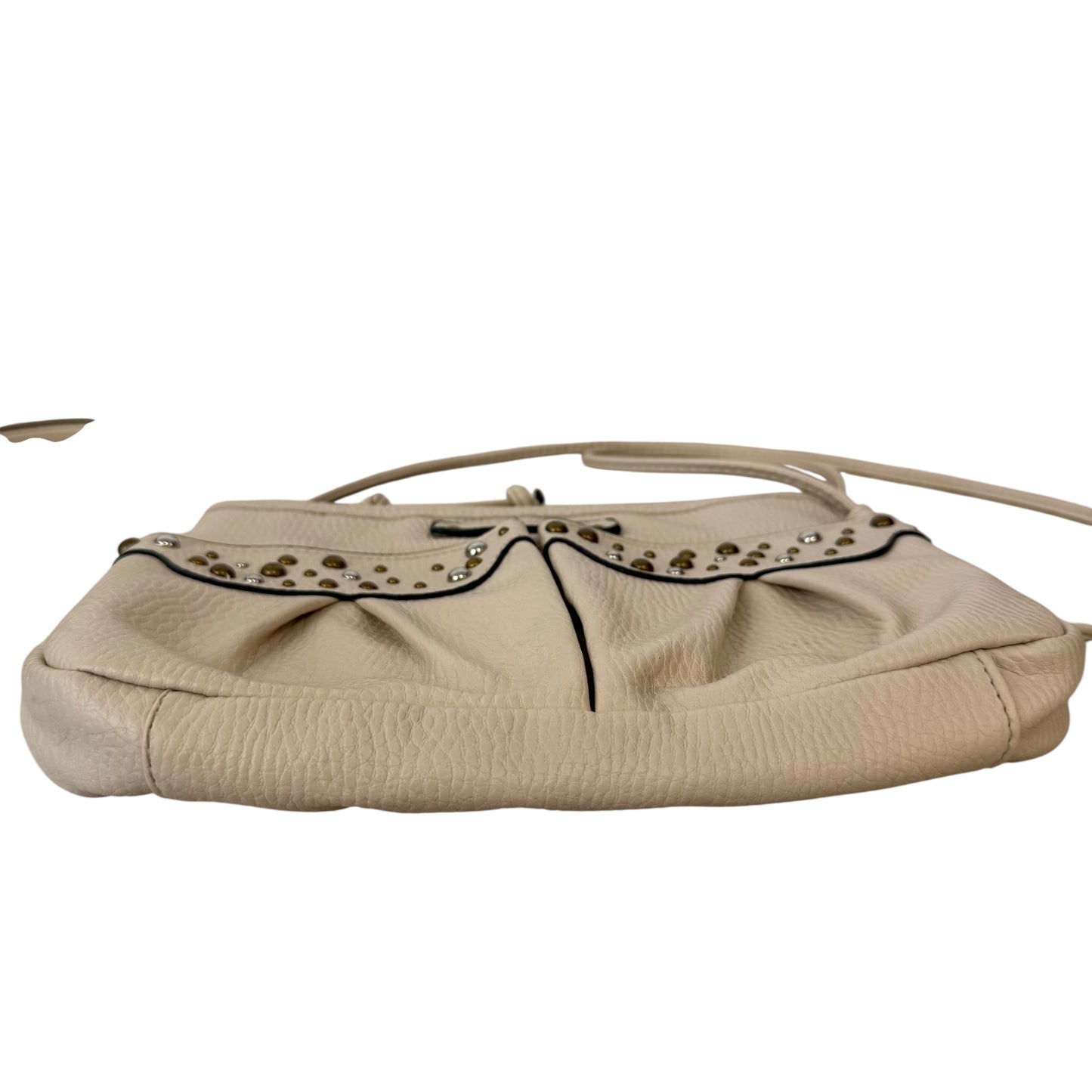 ROSETTI FAUX BEIGE LEATHER STUDDED CROSSBODY