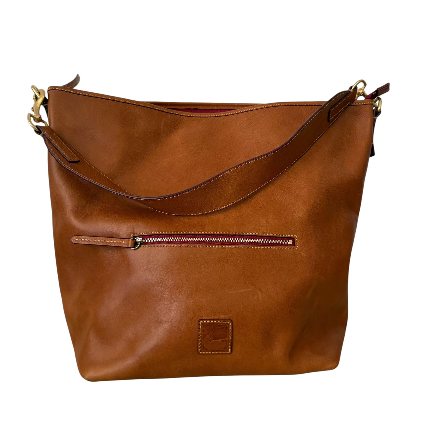 DOONEY BURKE BROWN CONGAC LEATHER SHOULDER BAG