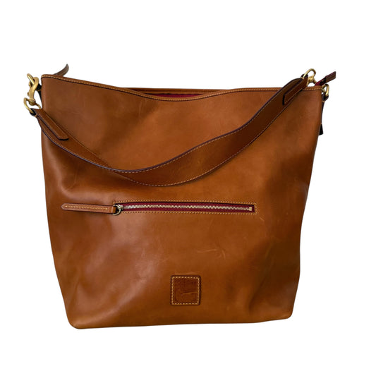 DOONEY BURKE BROWN CONGAC LEATHER SHOULDER BAG