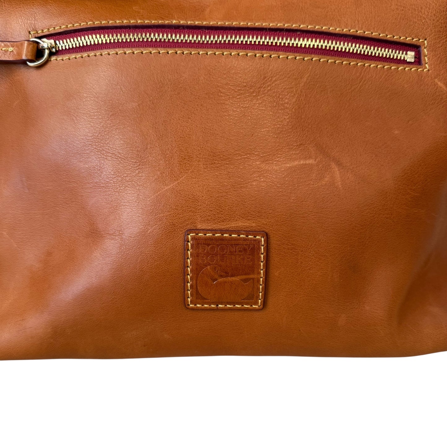 DOONEY BURKE BROWN CONGAC LEATHER SHOULDER BAG