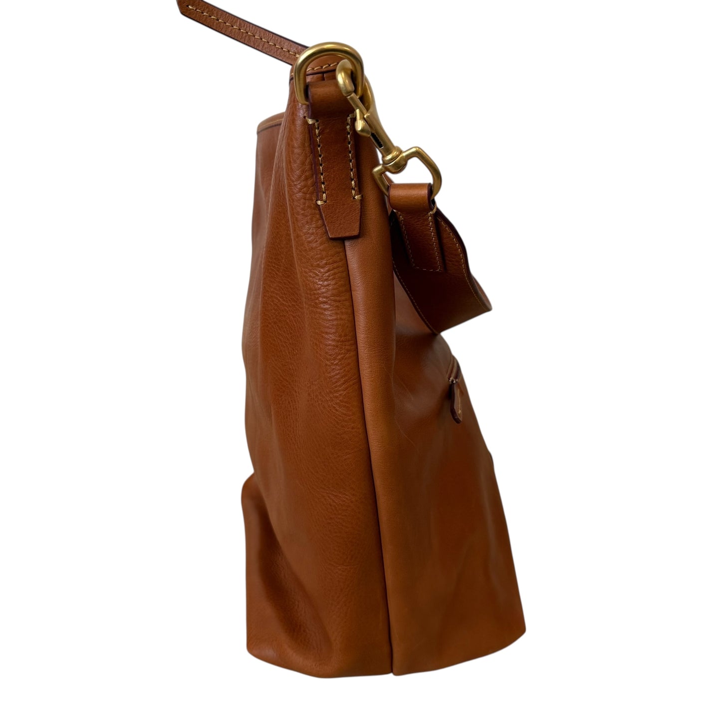 DOONEY BURKE BROWN CONGAC LEATHER SHOULDER BAG