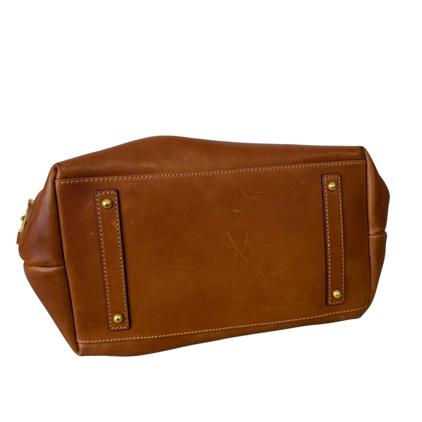 DOONEY BURKE BROWN CONGAC LEATHER SHOULDER BAG