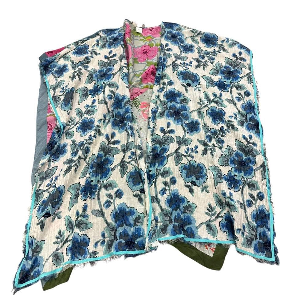 ARATTA SILENT JOURNEY FLORAL 100% SILK KIMONO 228 OSFM