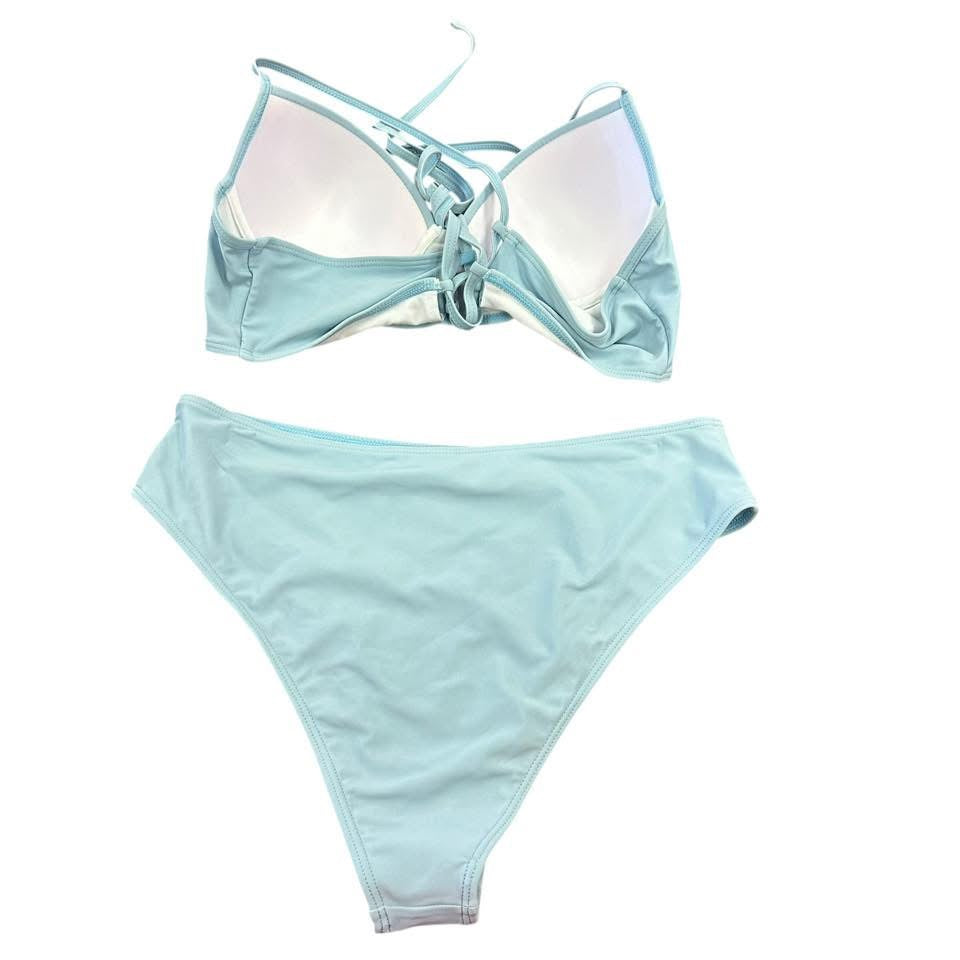 LIGHT BLUE BIKINI NWOT LARGE
