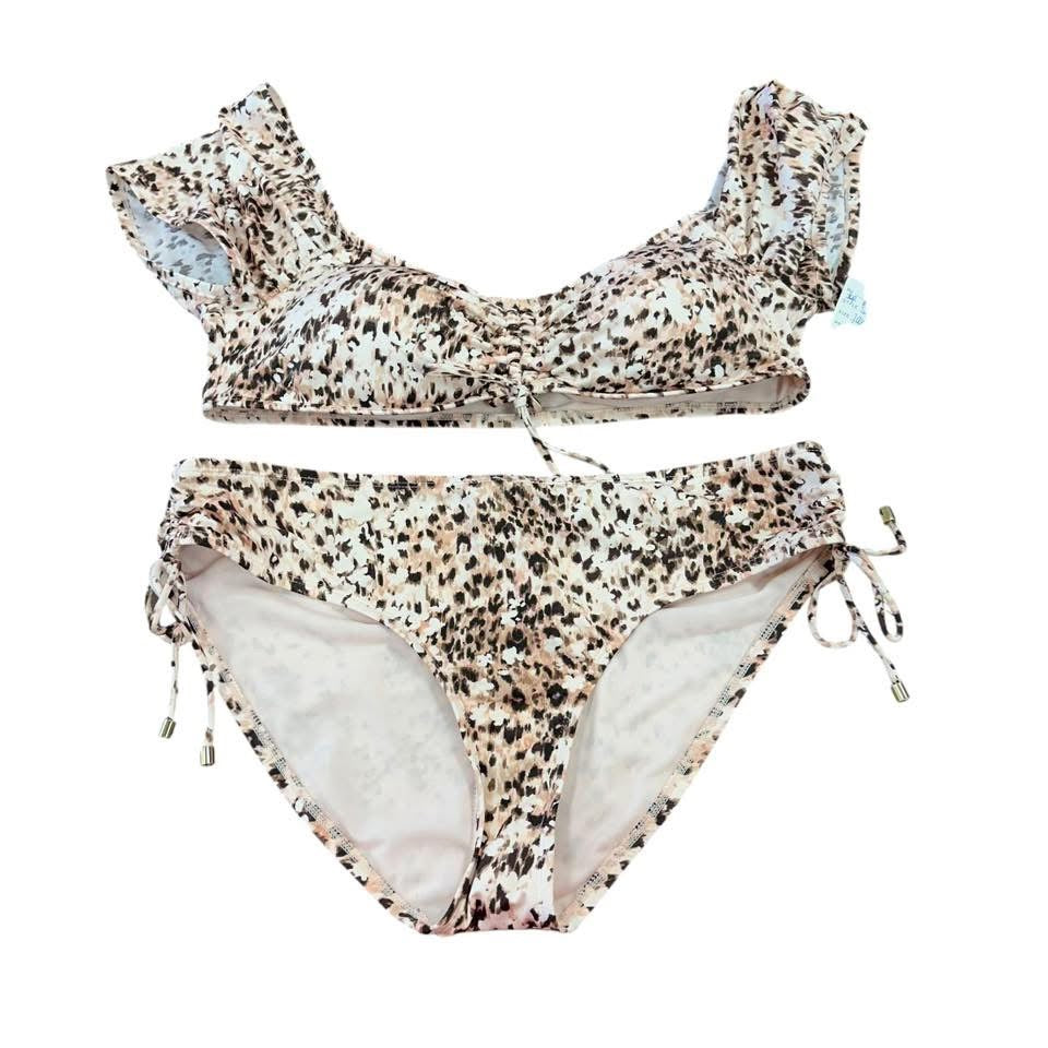 GIBSON LATIMER ANIMAL PRINT BIKINI 122 NWT L/XL