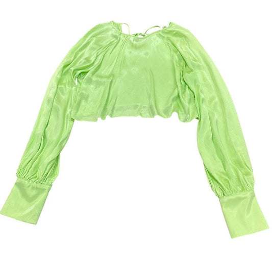 GREY LAB NEON GREEN BLOUSE 91 NWT $70 LARGE