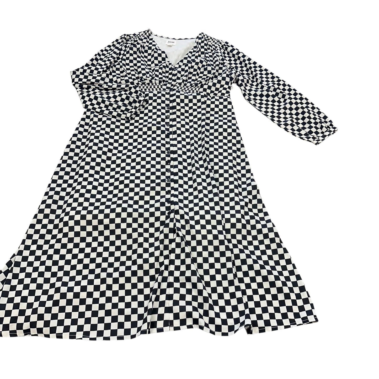 JOANIE BLACK WHITE CHECKERED DRESS SZ 16