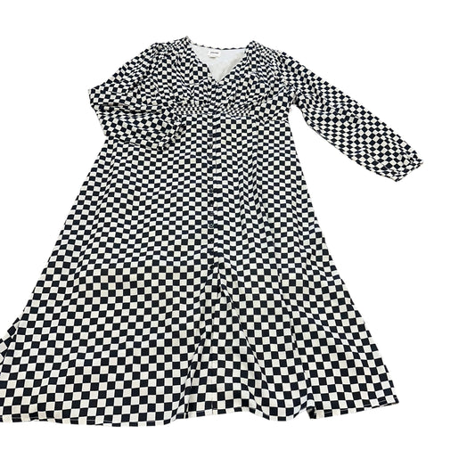 JOANIE BLACK WHITE CHECKERED DRESS SZ 16